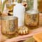 Kate Aspen® Gold Vintage Ribbed Glass Tealight Votive Candle Holder Set